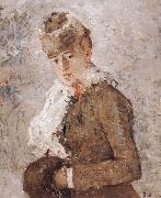 The woman wearing the shawl, Berthe Morisot